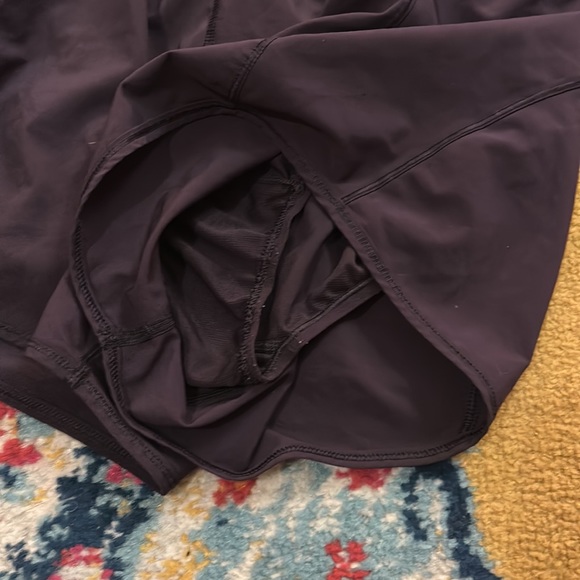 Lululemon high waisted dark purple athletic running shorts with liner - Picture 4 of 4